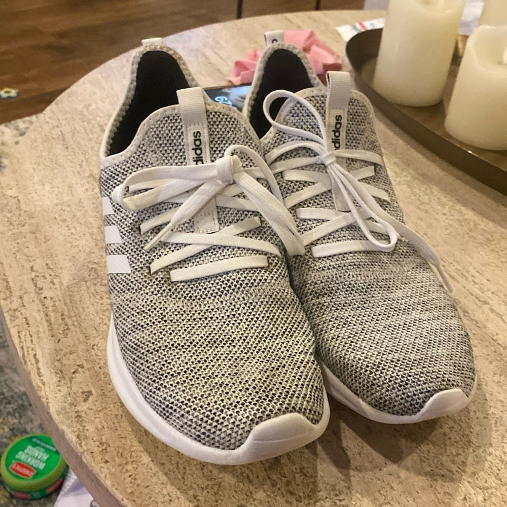 Adidas gray knit shoes